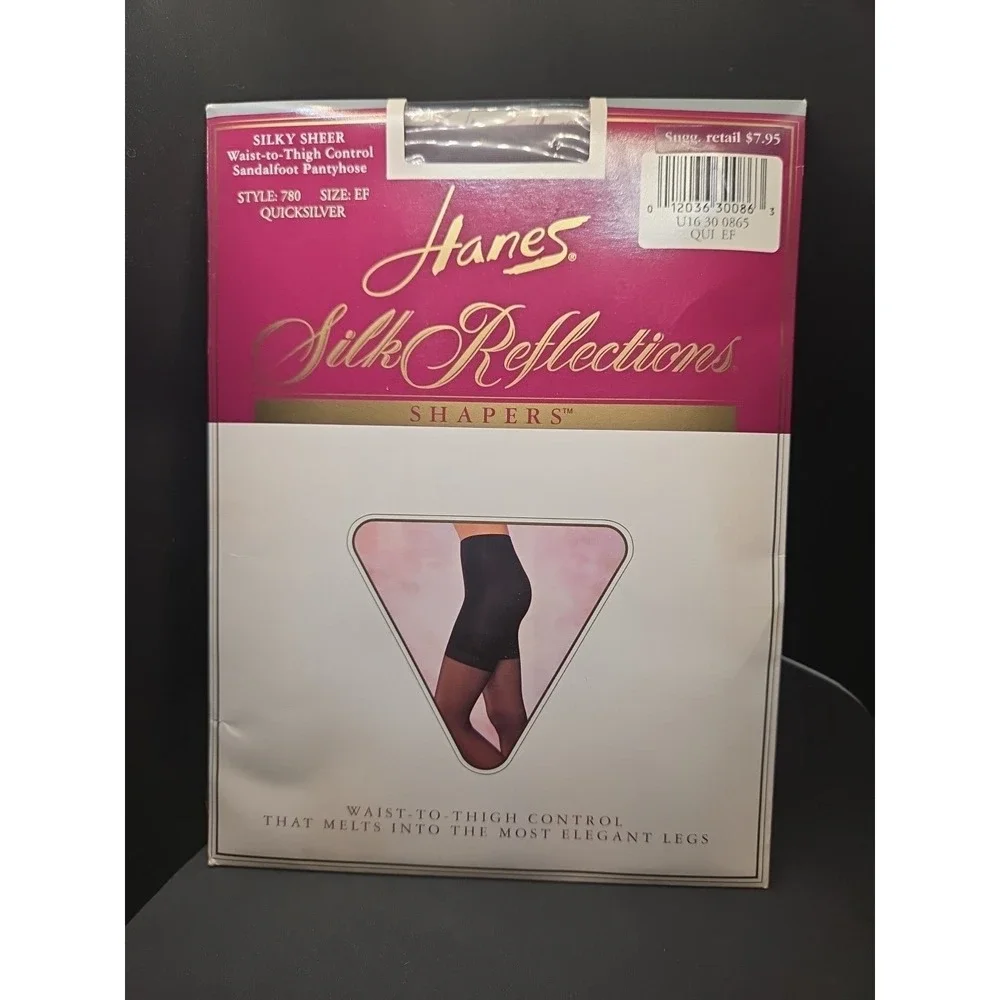 Hanes Silk Reflections Shapers Silky Sheer Quick Silver Size EF Style 780‎